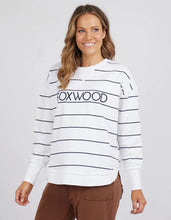 Load image into Gallery viewer, Simplified Crew / Foxwood / White and Navy Stripe
