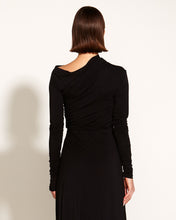 Load image into Gallery viewer, Sweet Soul Asymetric Cowl Neckline Bodycon Bodysuit / Black // Fate + Becker
