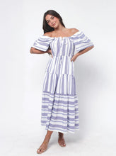 Load image into Gallery viewer, Diva Maxi Dress / Stripe Blue
