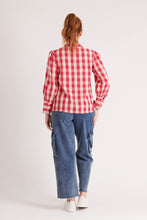 Load image into Gallery viewer, Tie Neck Blouse / Pink Check
