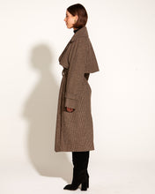 Load image into Gallery viewer, You Read My Mind Storm Flap Oversized Wool-Blend Trench Coat / Houndstooth // Fate + Becker
