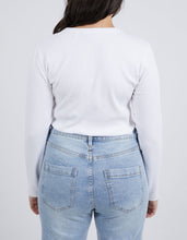 Load image into Gallery viewer, Scoop Longsleeve Rib Top / White // Foxwood
