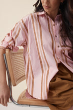 Load image into Gallery viewer, Oversized Shirt / Washed Pink &amp; Nutmeg
