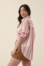 Load image into Gallery viewer, Oversized Shirt / Washed Pink &amp; Nutmeg
