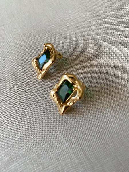 Gia Gemstone Luxe Earrings / Emerald