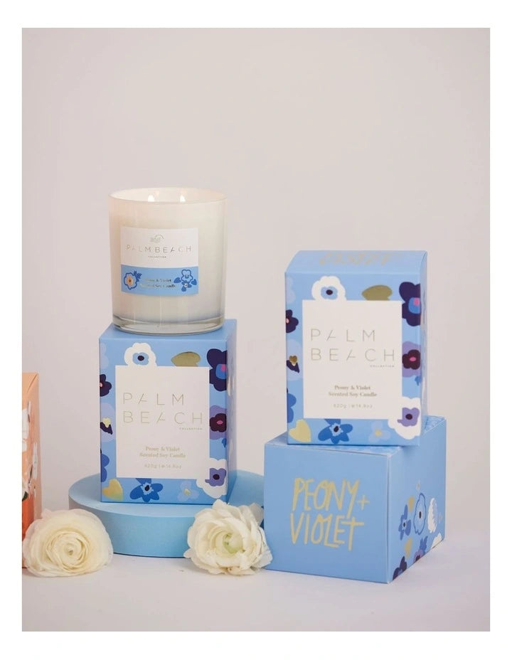 Peony & Violet Candle Limited Edition / 420g // Palm Beach