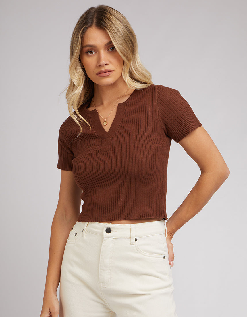 Quinn Top / Brown // All About Eve