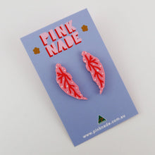Load image into Gallery viewer, Begonia Leaf Studs / Earrings // Pink Nade
