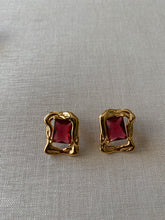 Load image into Gallery viewer, Gia Gemstone Luxe Earrings / Pink
