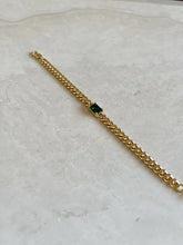 Load image into Gallery viewer, Becka Gemstone luxe Bracelet / Emerald
